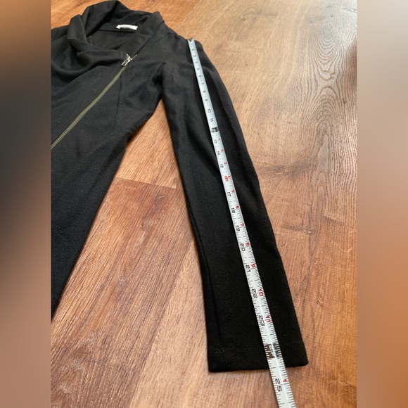 Helmut Lang womens wool sweater jacket cowl neck size petite zip up moto‎ - Picture 6 of 9